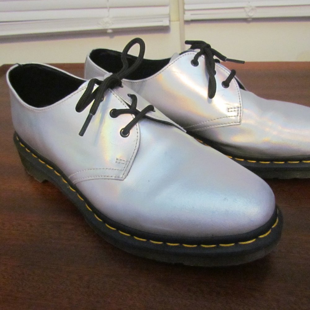 Dr Martens Oxfords in Iced Silver - UK 9, USL 11